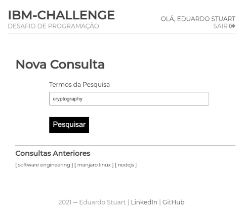 IBM-Challenge: selecionando uma conta